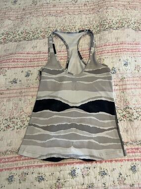 Women’s Racerback Tank Top in Gray and Black